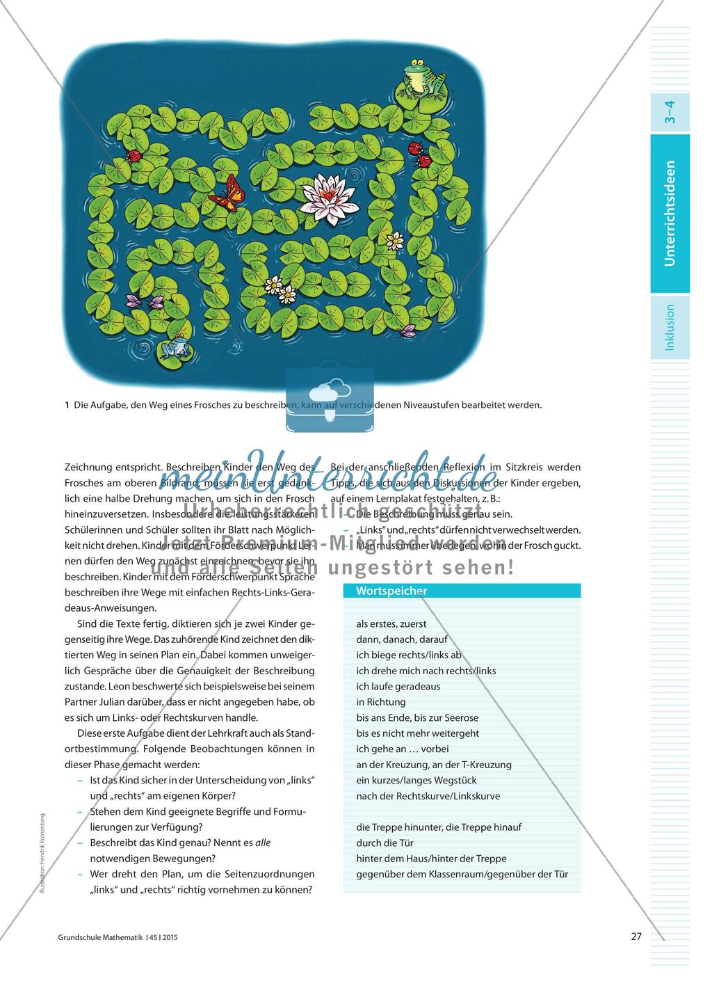 Beim Nashorn links: Wege beschreiben – auch im inklusiven Unterricht Preview 2