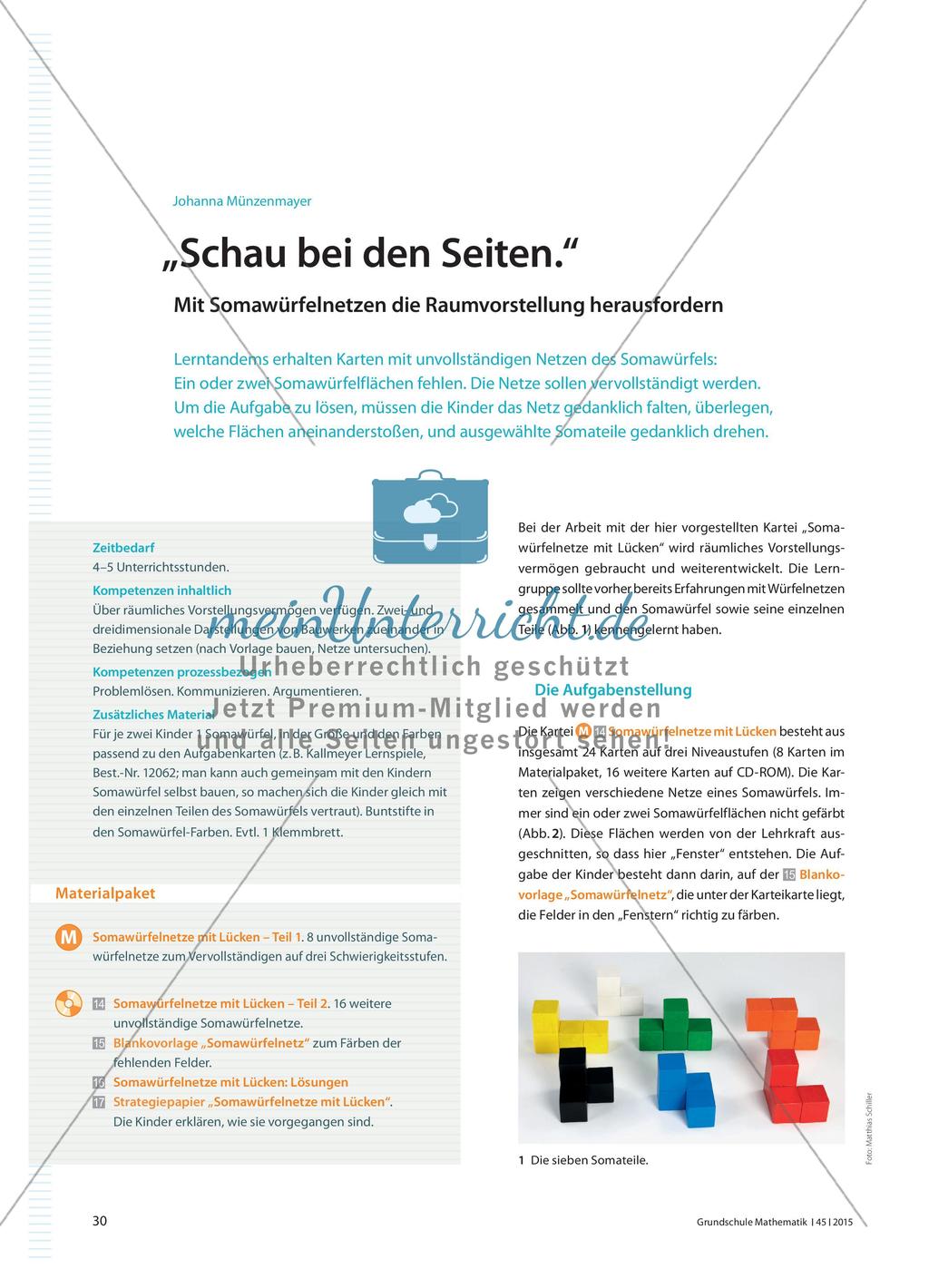 „Schau bei den Seiten.“ - Mit Somawürfelnetzen die Raumvorstellung herausfordern Preview 1