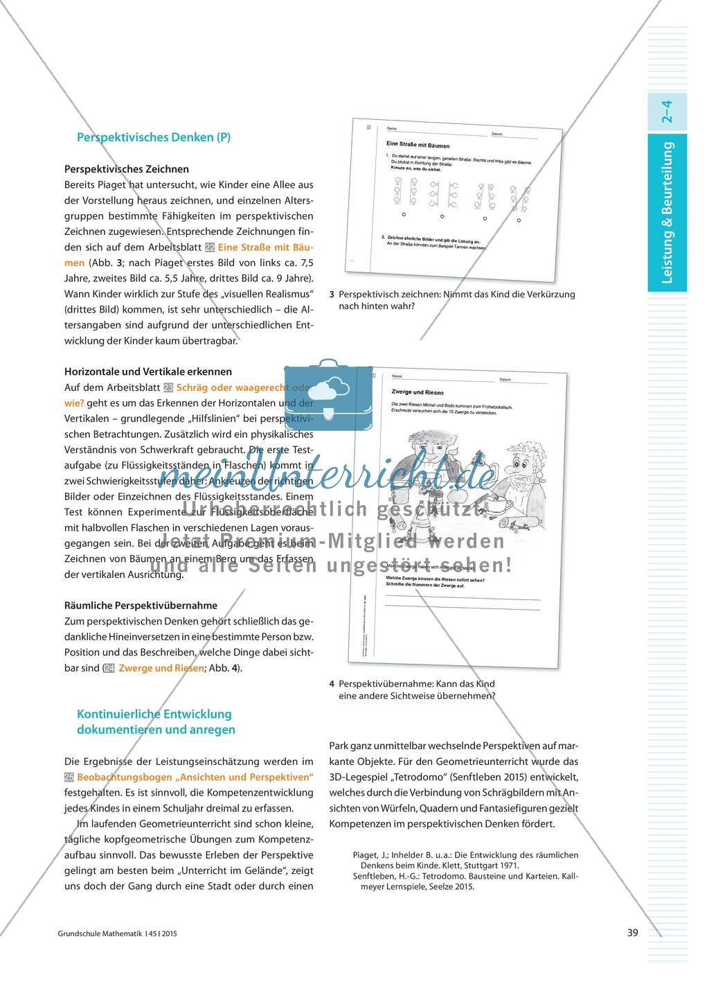 Bausteine zum Verständnis der geometrischen Perspektive - Grundlegende Fähigkeiten überprüfen und weiterentwickeln Preview 4