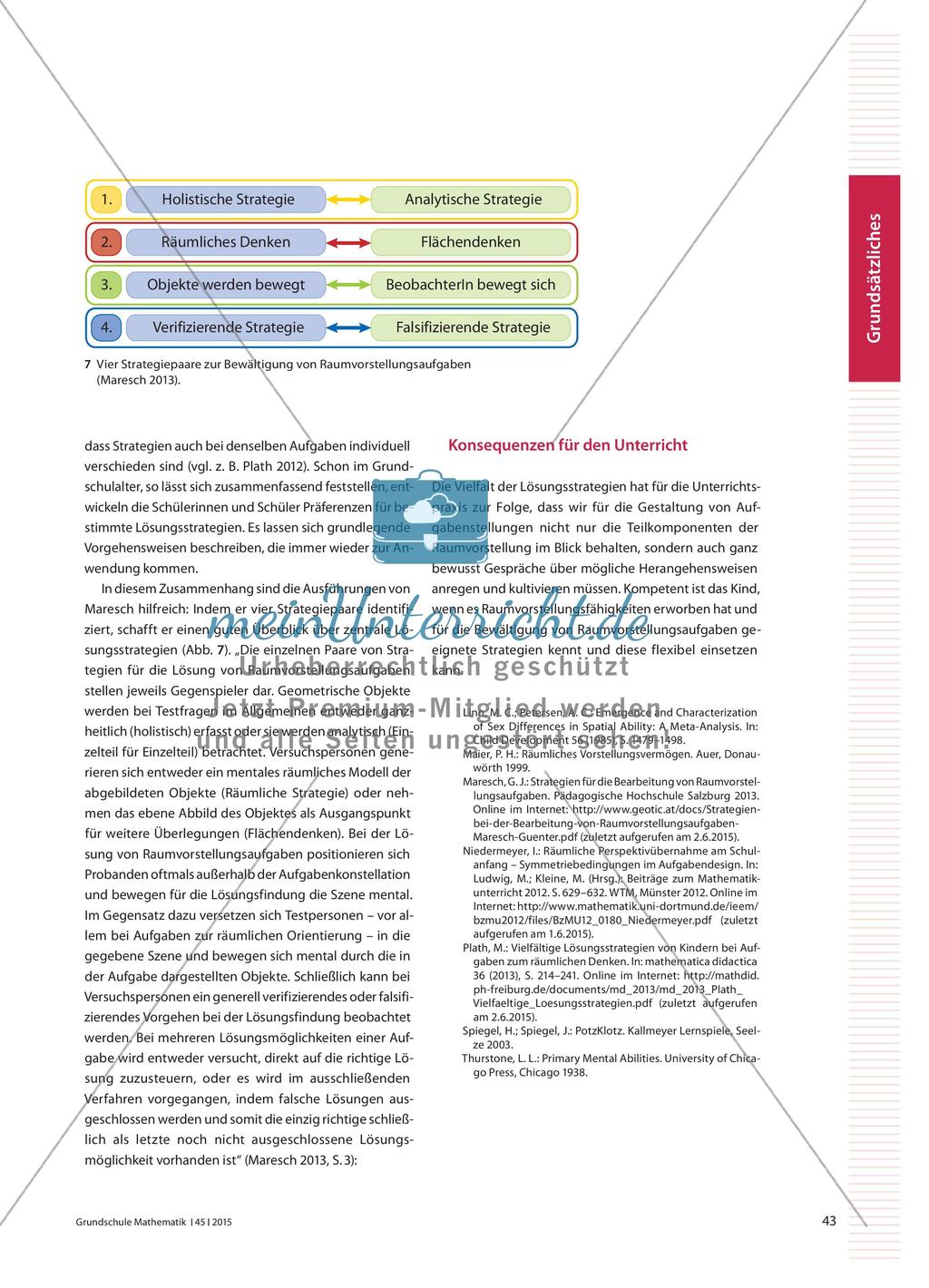 Raumvorstellungsvermögen – facettenreich und faszinierend: Aufgaben analysieren – Strategien kennen Preview 4