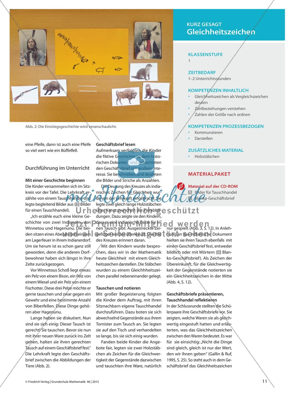 Vom Geschäftsbrief zum Gleichheitszeichen - Das Gleichheitszeichen als Vergleichszeichen narrativ einführen Preview 2
