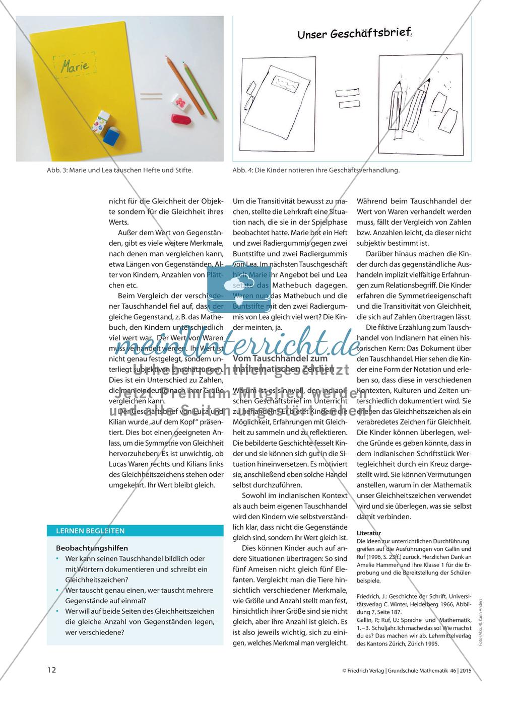 Vom Geschäftsbrief zum Gleichheitszeichen - Das Gleichheitszeichen als Vergleichszeichen narrativ einführen Preview 3