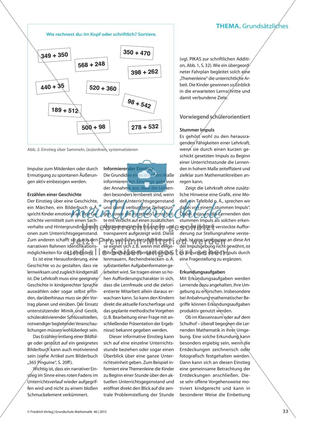 Einstiege gestalten - Gestaltungsvarianten aus methodischer Sicht Preview 2