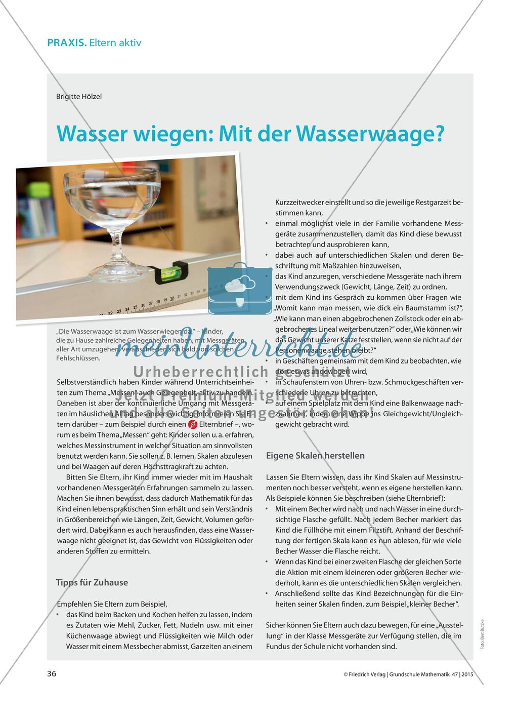 Wasser wiegen: Mit der Wasserwaage? Preview 1