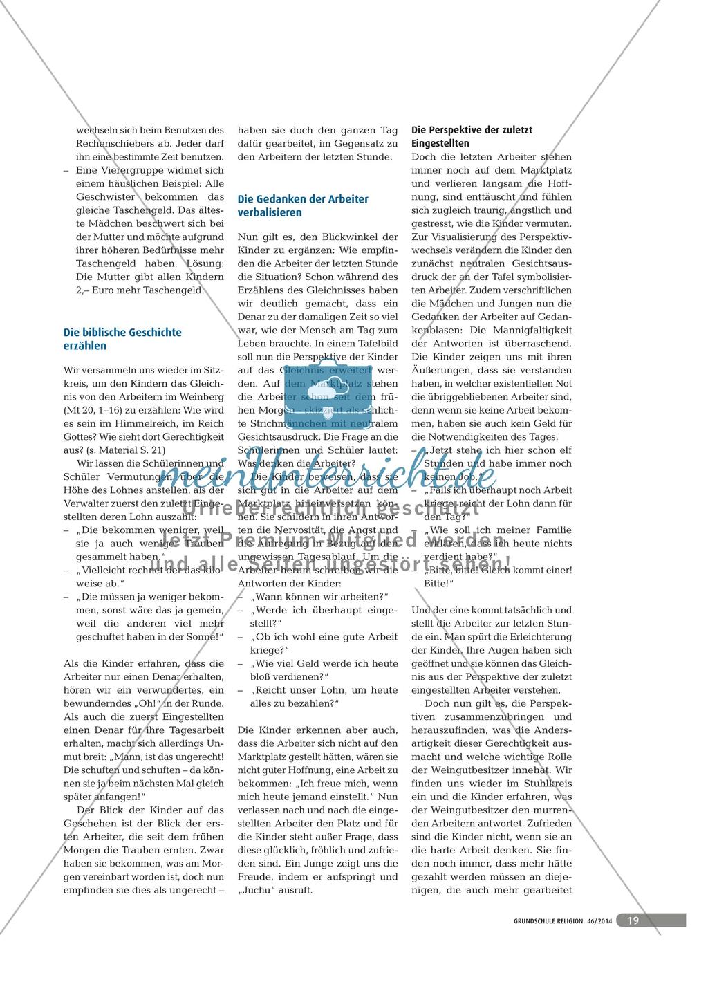 Wenn jeder das bekommt, was er verdient - Das Gleichnis von den Arbeitern im Weinberg Preview 2