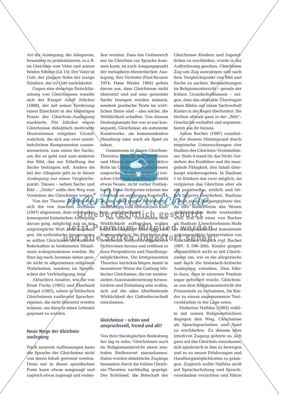 Ganz schön schwierig … - Was Kinder an Gleichnissen lernen können Preview 2