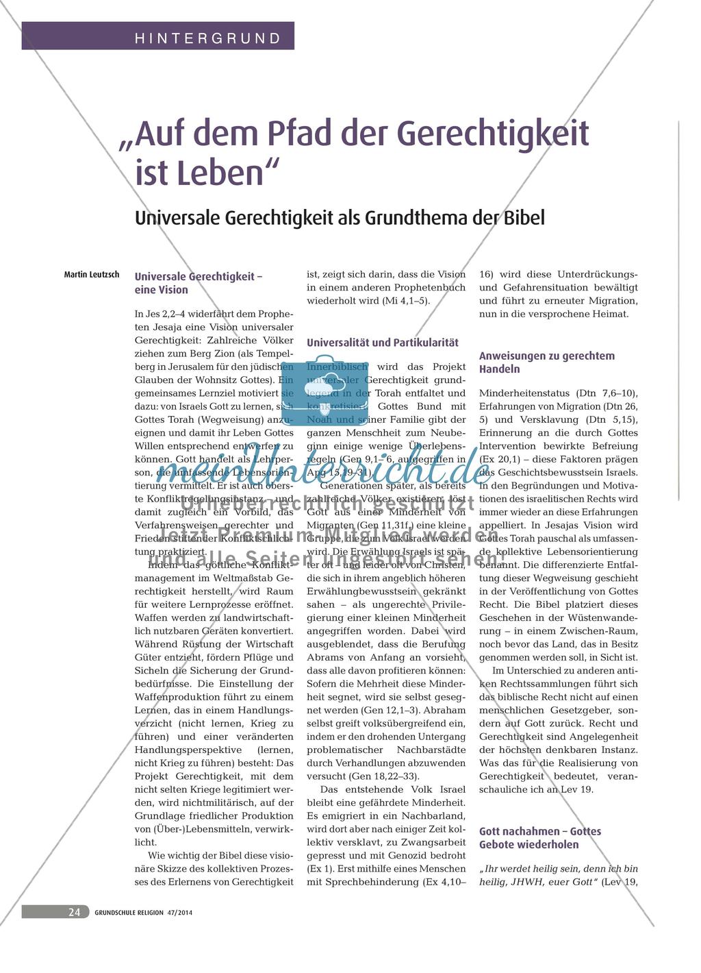 Universale Gerechtigkeit in der Bibel Preview 1