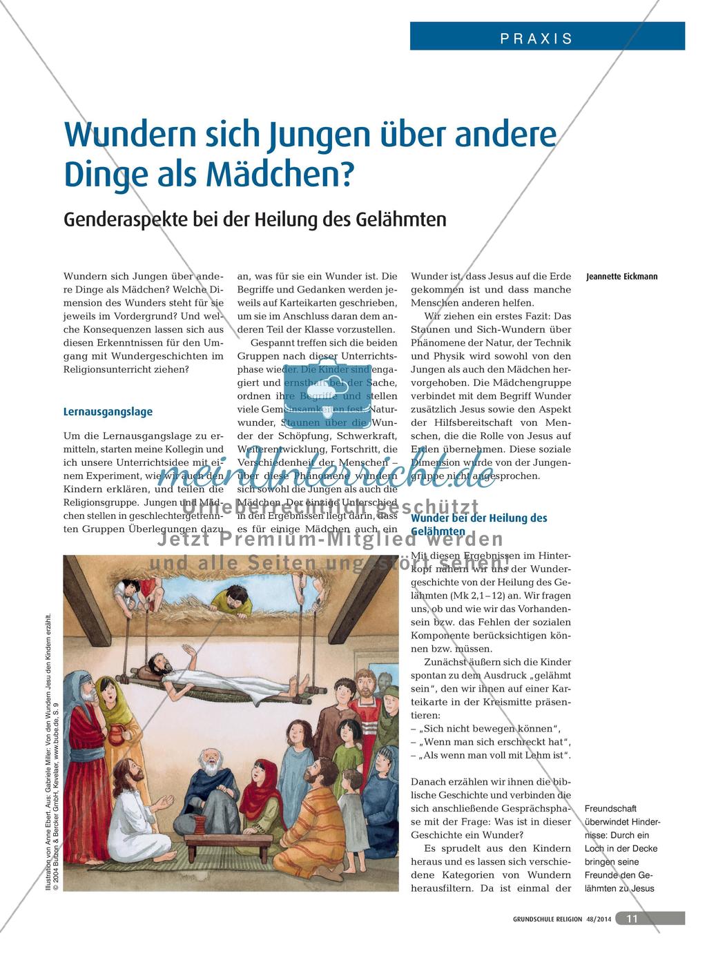 Wundern sich Jungen über andere Dinge als Mädchen? - Genderaspekte bei der Heilung des Gelähmten Preview 1