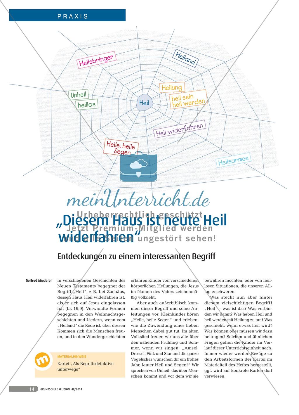 „Diesem Haus ist heute Heil widerfahren“ - Entdeckungen zu einem interessanten Wort Preview 1