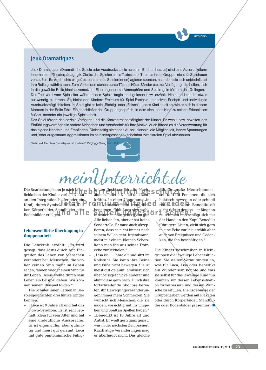 „Steh auf, nimm dein Bett und geh!“ - Die Heilung am Teich Betesda im gemeinsamen Unterricht Preview 2