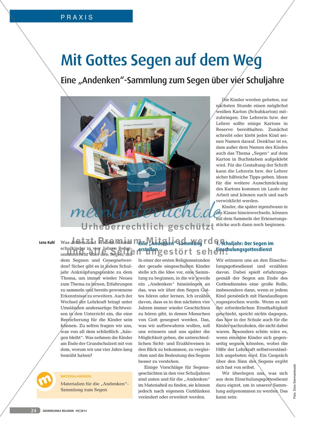 Bedeutung des Segens: Andenken-Sammlung Preview 1