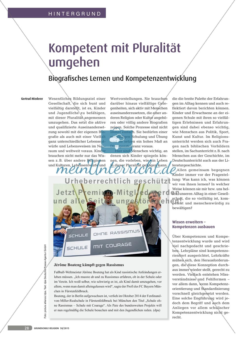 Kompetent umgehen mit Pluralität - Biografisches Lernen und Kompetenzentwicklung Preview 1