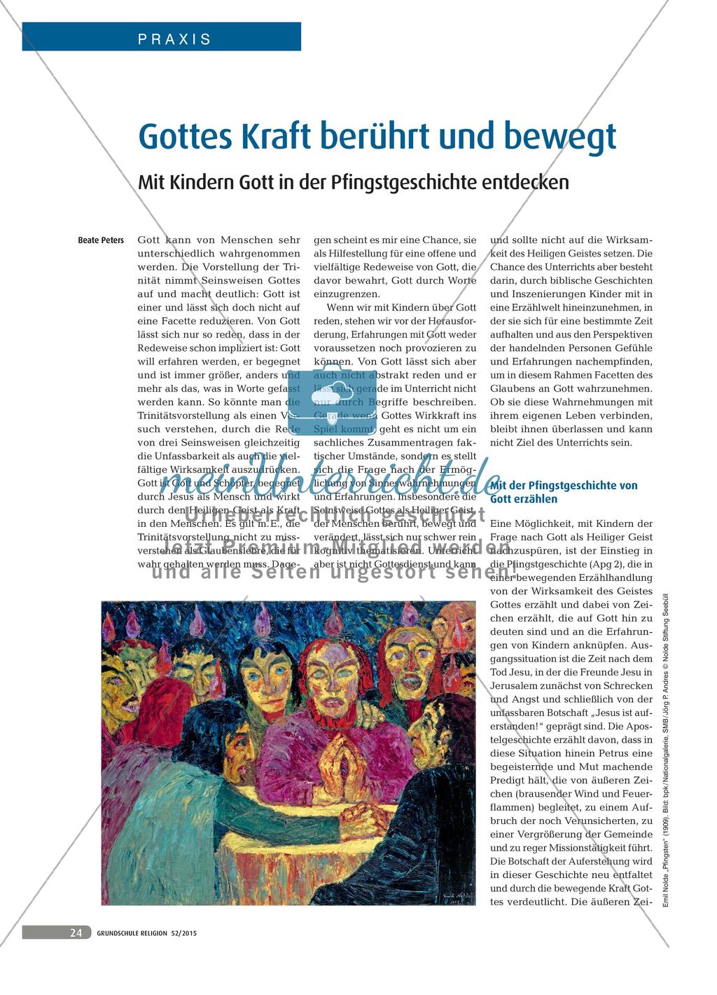 Gottes Kraft berührt und bewegt - Mit Kindern Gott in der Pfingstgeschichte entdecken Preview 1