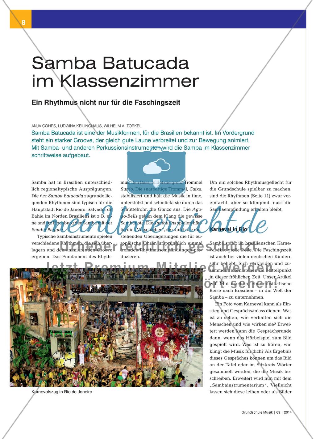 Samba Batucada im Klassenzimmer - Ein Rhythmus nicht nur für die Faschingszeit Preview 1