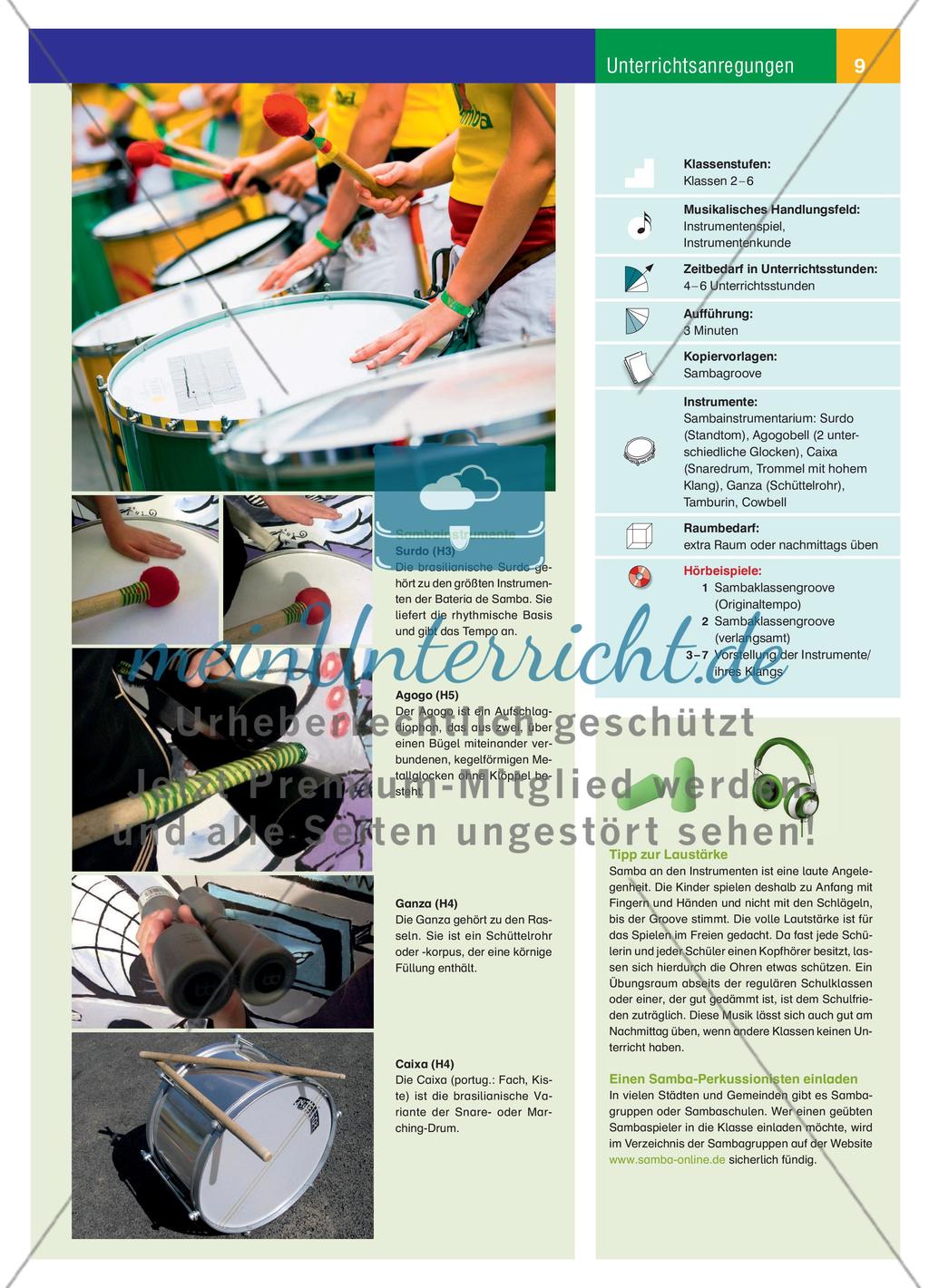 Samba Batucada im Klassenzimmer - Ein Rhythmus nicht nur für die Faschingszeit Preview 2