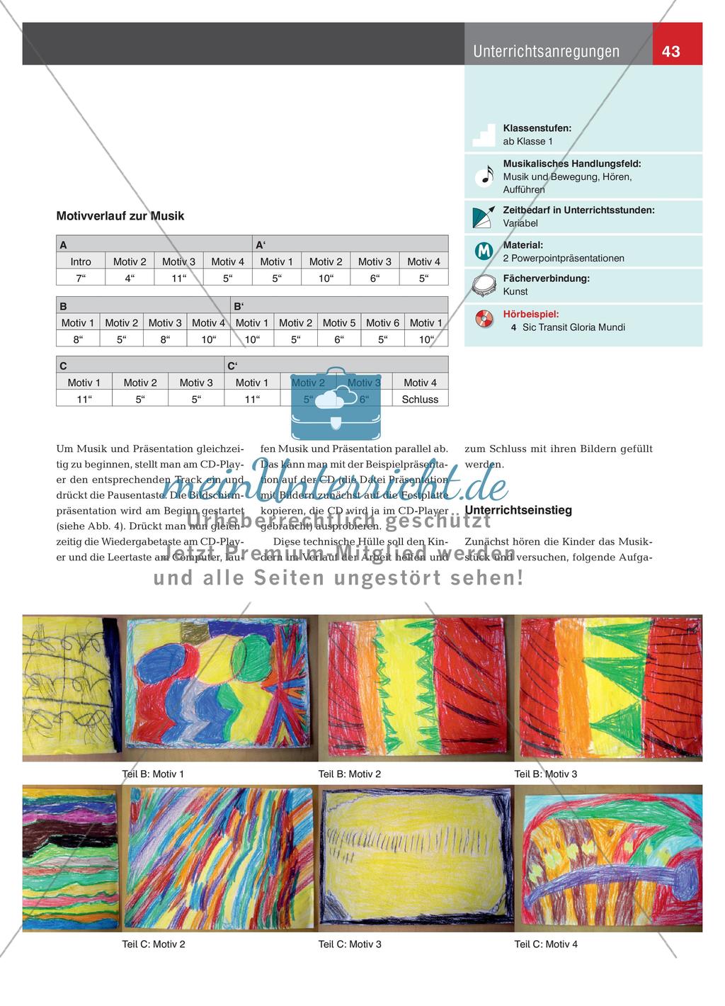 Musik sichtbar machen - Musik hören und dazu eine Bildschirmpräsentation gestalten Preview 2