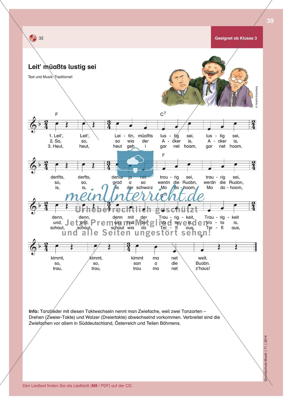 Alte Lieder mit verschiedenen Taktarten frisch entstaubt - Neue Zugänge zu altbekannten Liedern Preview 2