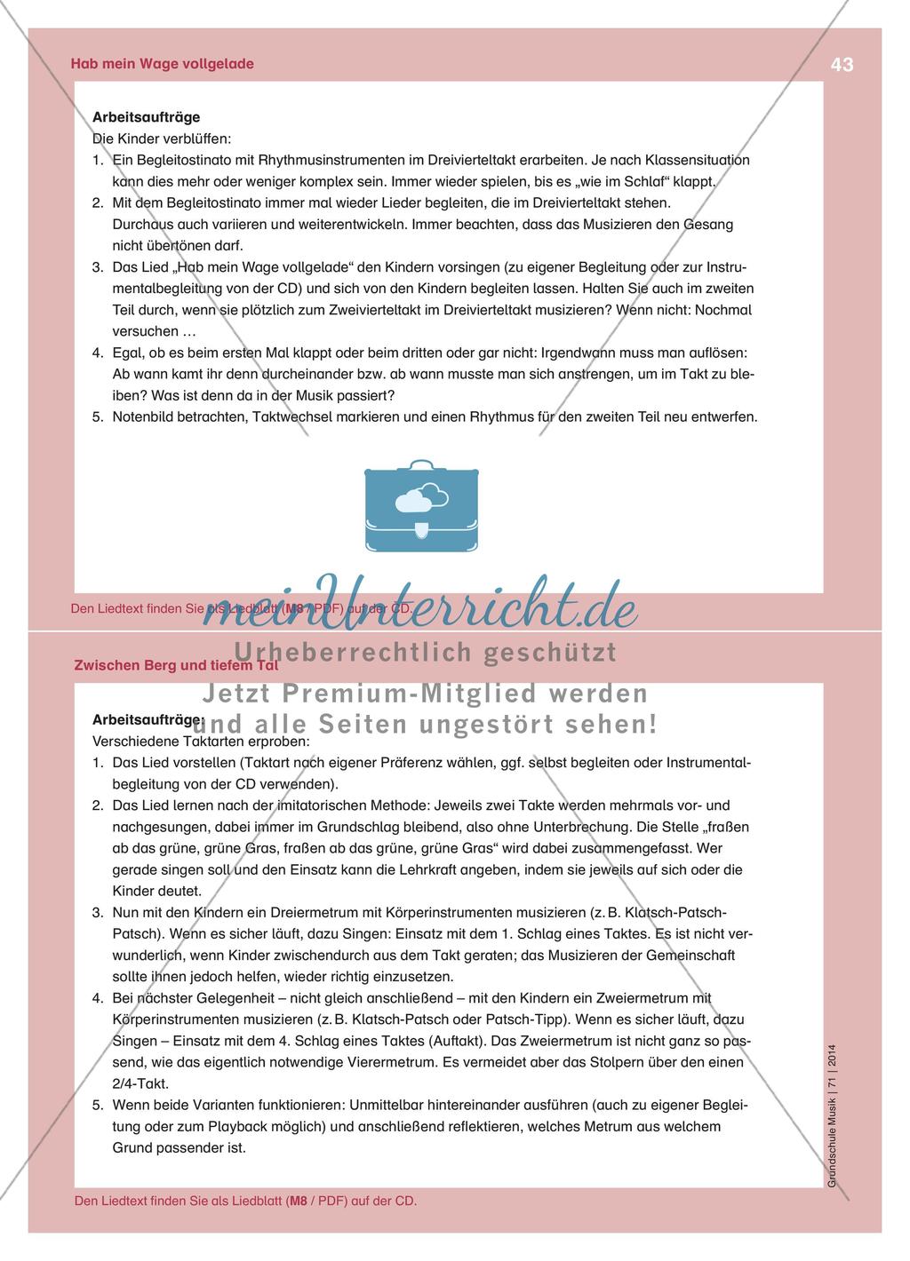 Alte Lieder mit verschiedenen Taktarten frisch entstaubt - Neue Zugänge zu altbekannten Liedern Preview 6