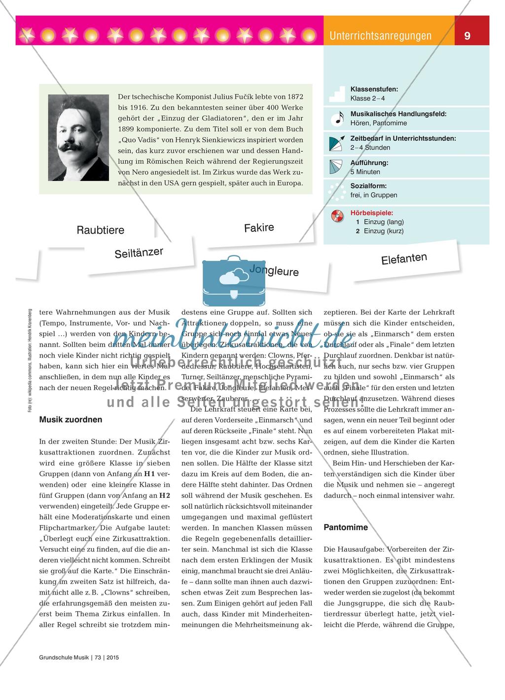 Einzug in den Zirkus - Eine pantomimische Zirkusvorstellung zur Musik Preview 2