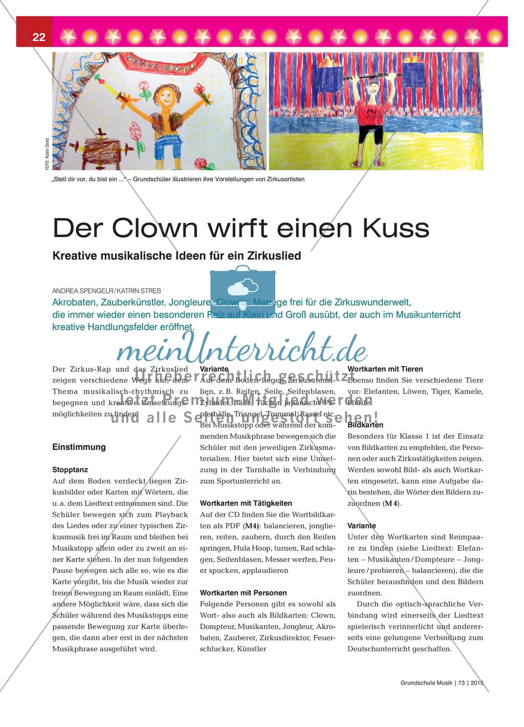 Der Clown wirft einen Kuss - Kreative musikalische Ideen für ein Zirkuslied Preview 1