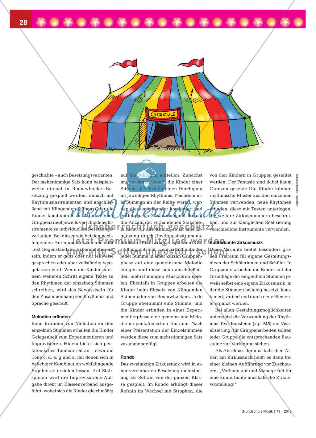 Im Zirkus - Ein kunterbuntes Rhythmusstück für musikalische Artisten Preview 3