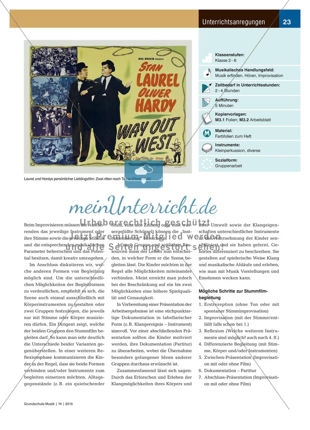 So klingt der „Wilde Westen“ - Von der Stummfilmbegleitung zur eigenen Klangcollage Preview 2