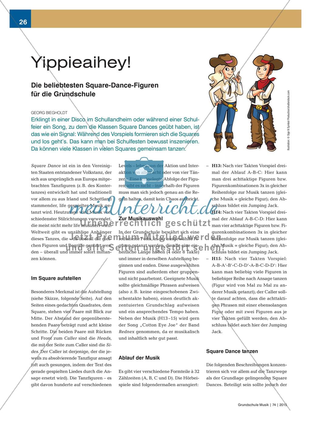 Yippieaihey! - Die beliebtesten Square-Dance-Figuren für die Grundschule Preview 1