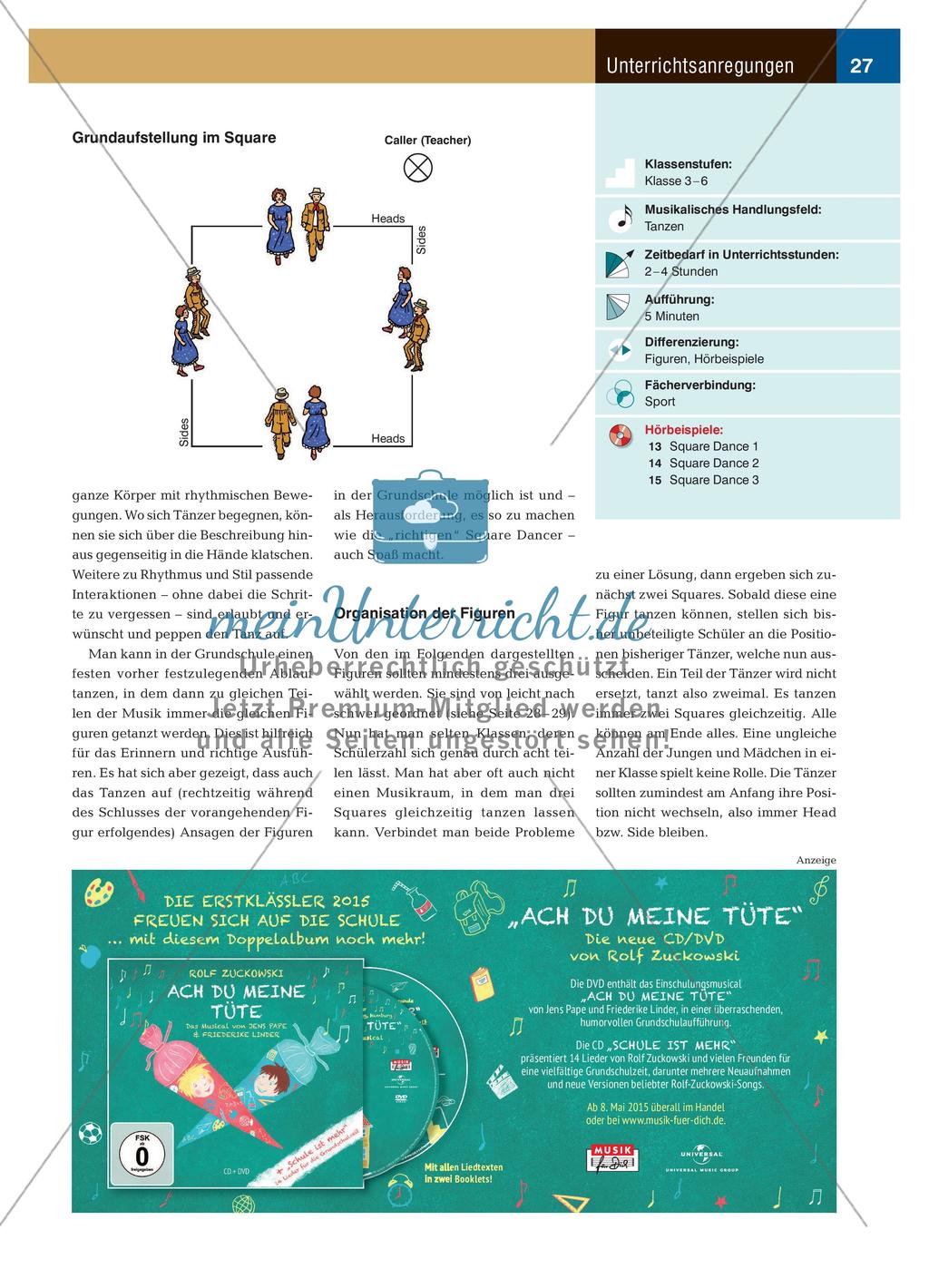 Yippieaihey! - Die beliebtesten Square-Dance-Figuren für die Grundschule Preview 2