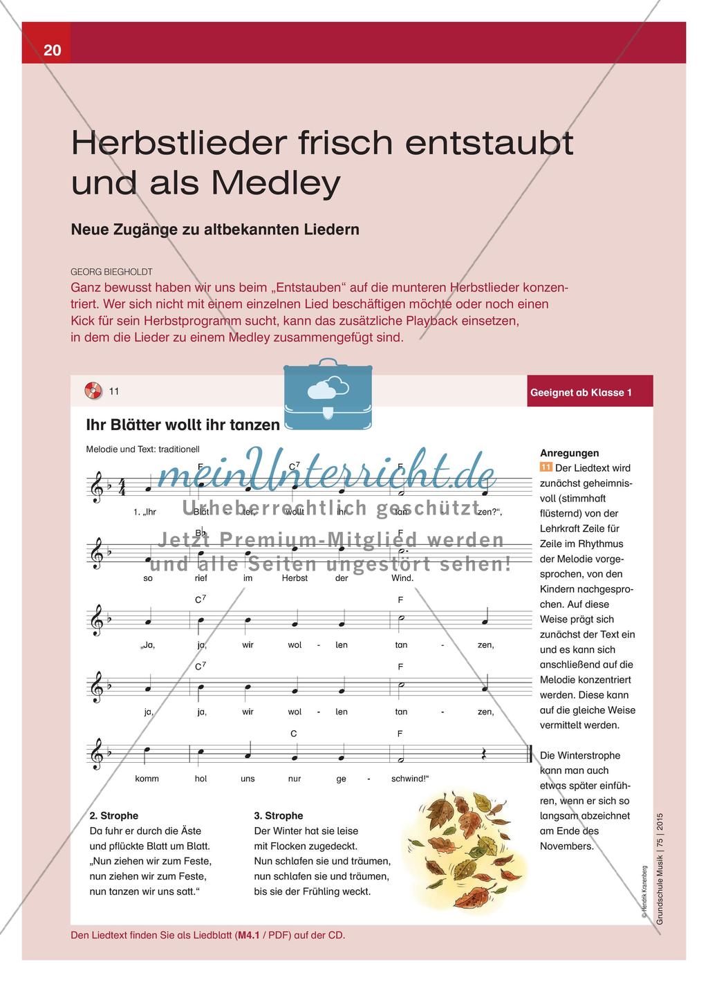 Neue Zugänge zu altbekannten Herbstliedern Preview 1