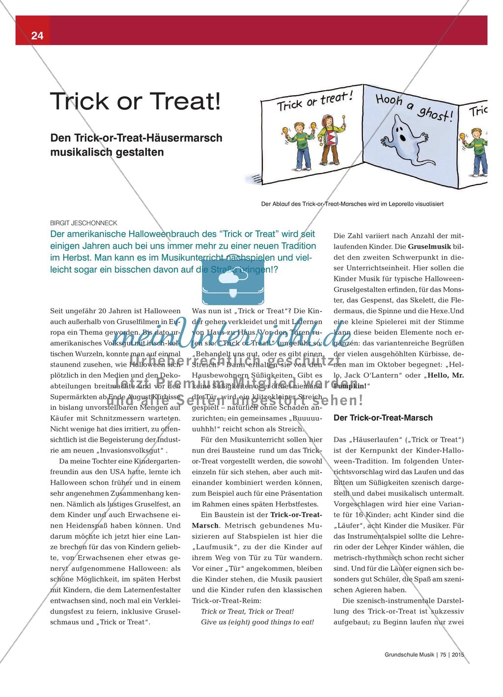 Happy Halloween: Musikalische Gestaltung des Trick-or-Treat-Häusermarschs Preview 1