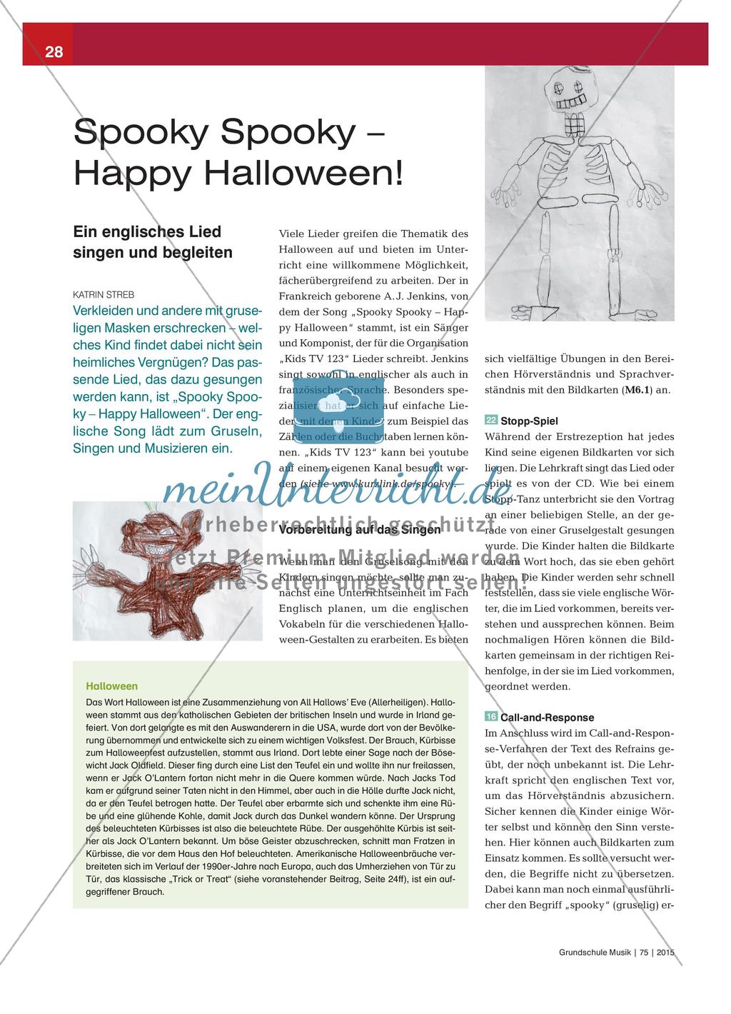 Singen und Begleiten eines englischen Liedes Preview 1