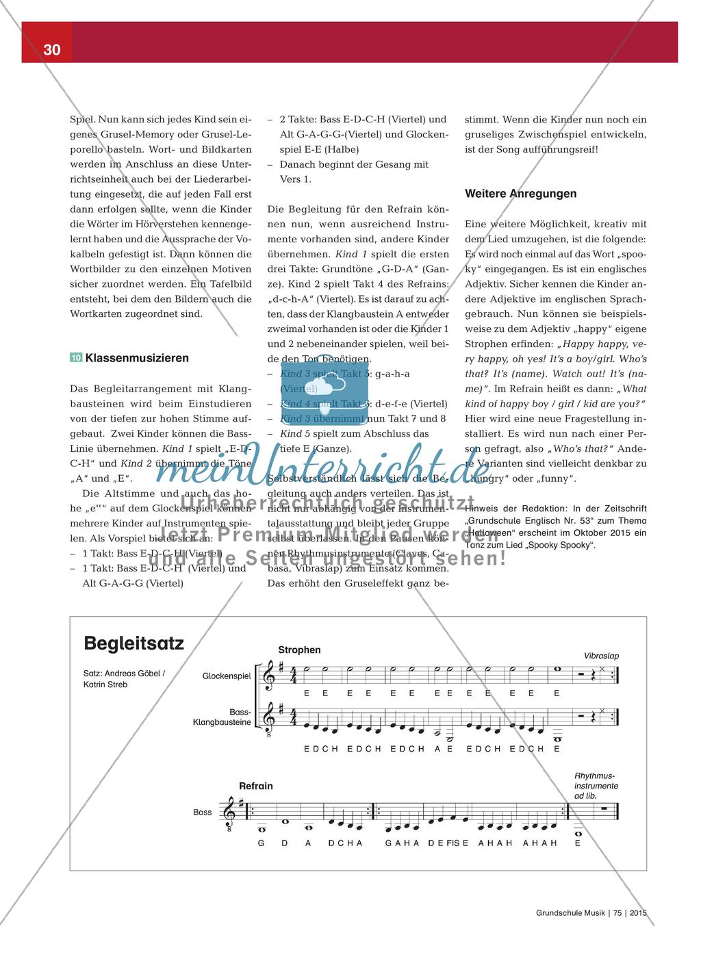 Singen und Begleiten eines englischen Liedes Preview 3