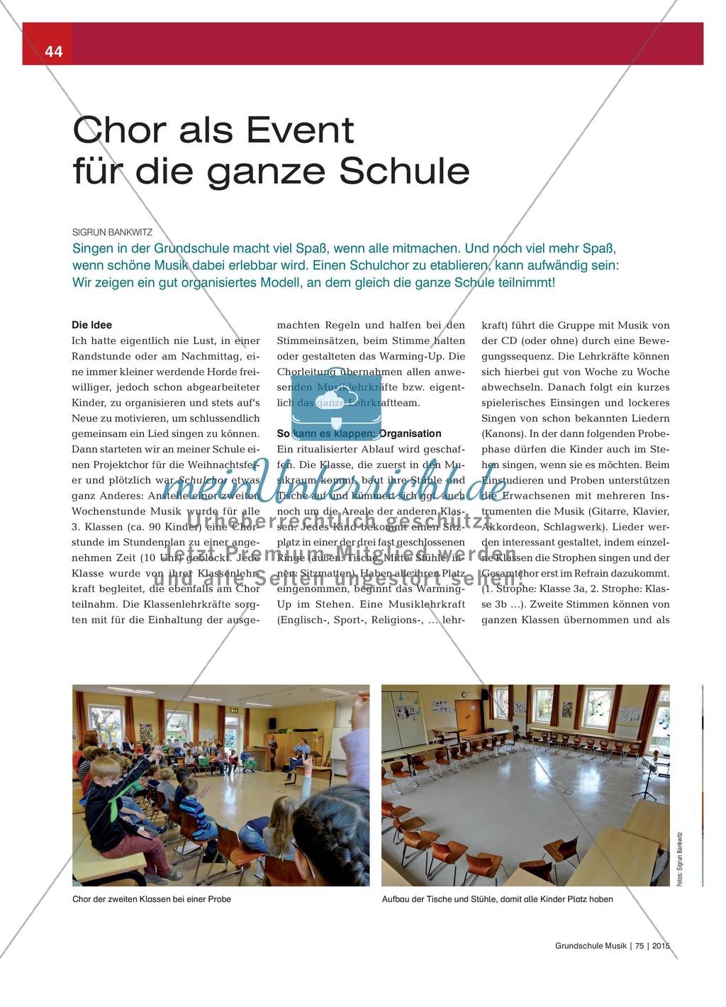 Chor als Event für die ganze Schule Preview 1