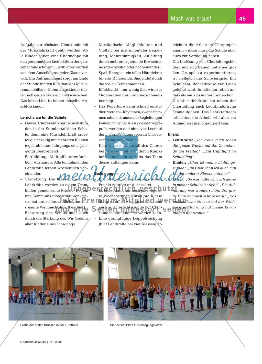 Chor als Event für die ganze Schule Preview 2