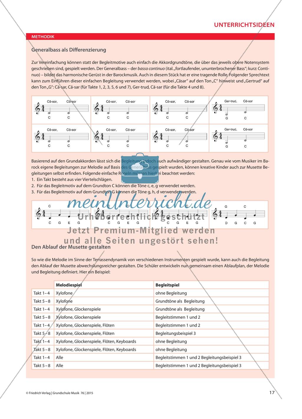 Musette - Grundschulkinder spielen aus dem Notenbüchlein für Anna Magdalena Bach Preview 4