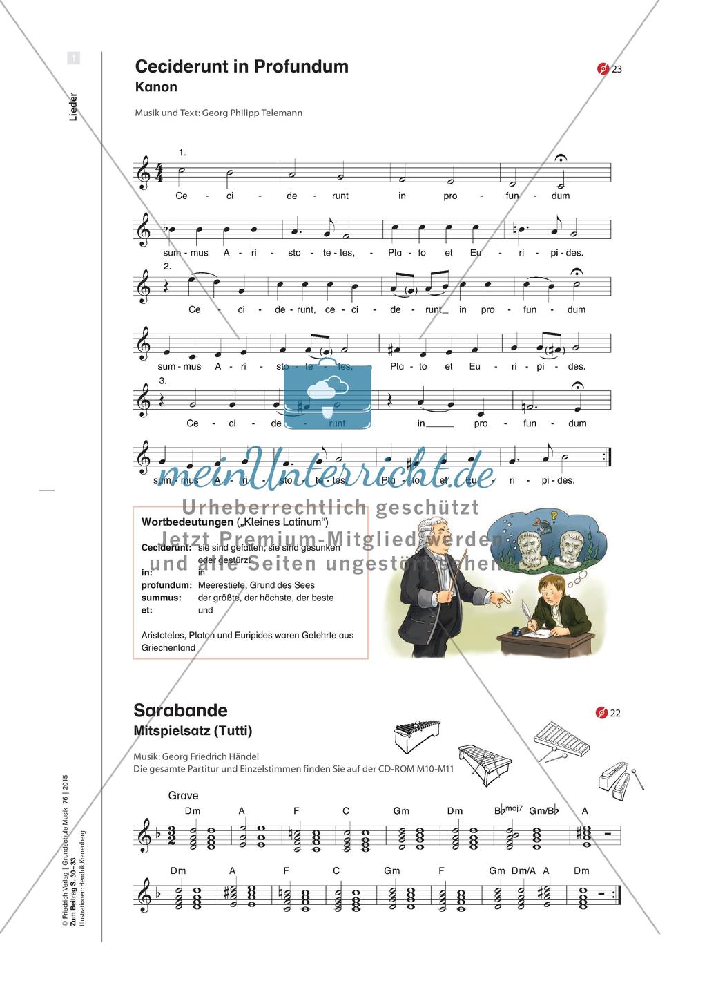 Georg F. Händel und Georg P. Telemann - Barocke Superstars als Thema in der Grundschule Preview 4