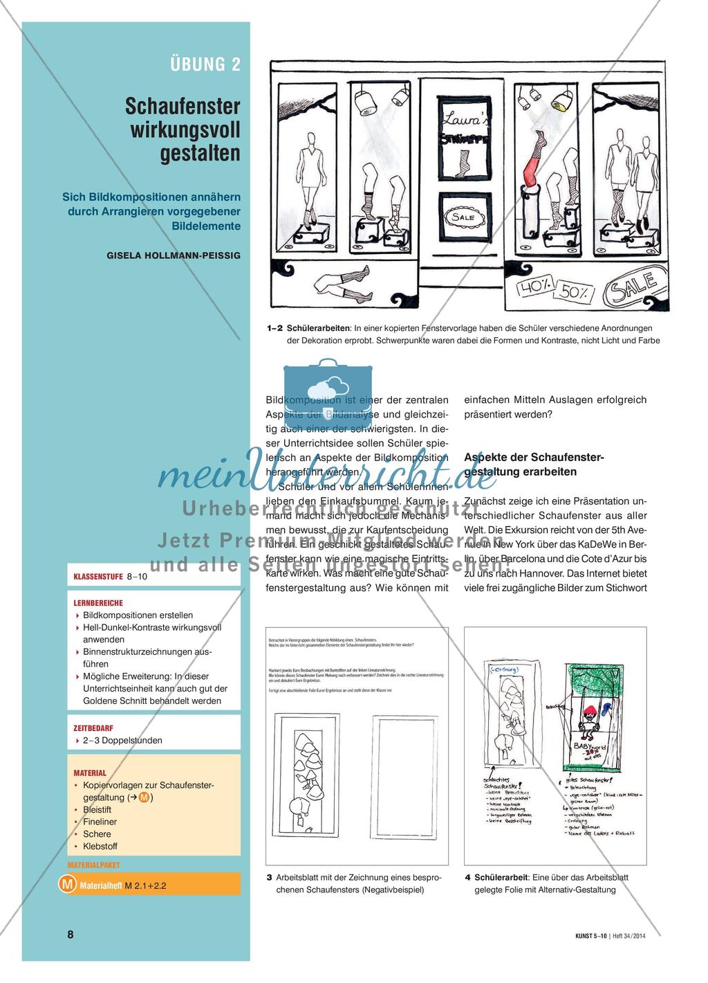 Schaufenster wirkungsvoll gestalten - Sich Bildkompositionen annähern durch Arrangieren vorgegebener Bildelemente Preview 1