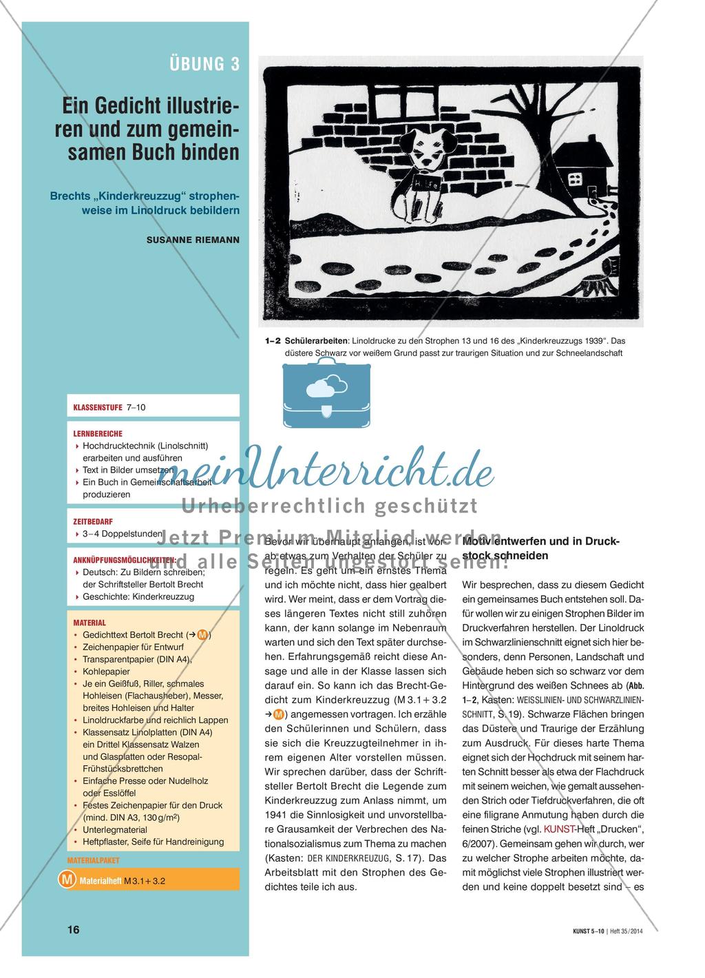 Ein Gedicht illustrieren und zum gemeinsamen Buch binden Preview 1