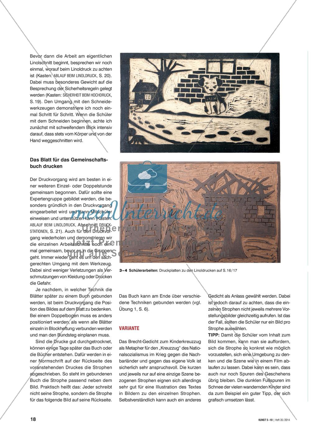 Ein Gedicht illustrieren und zum gemeinsamen Buch binden Preview 3