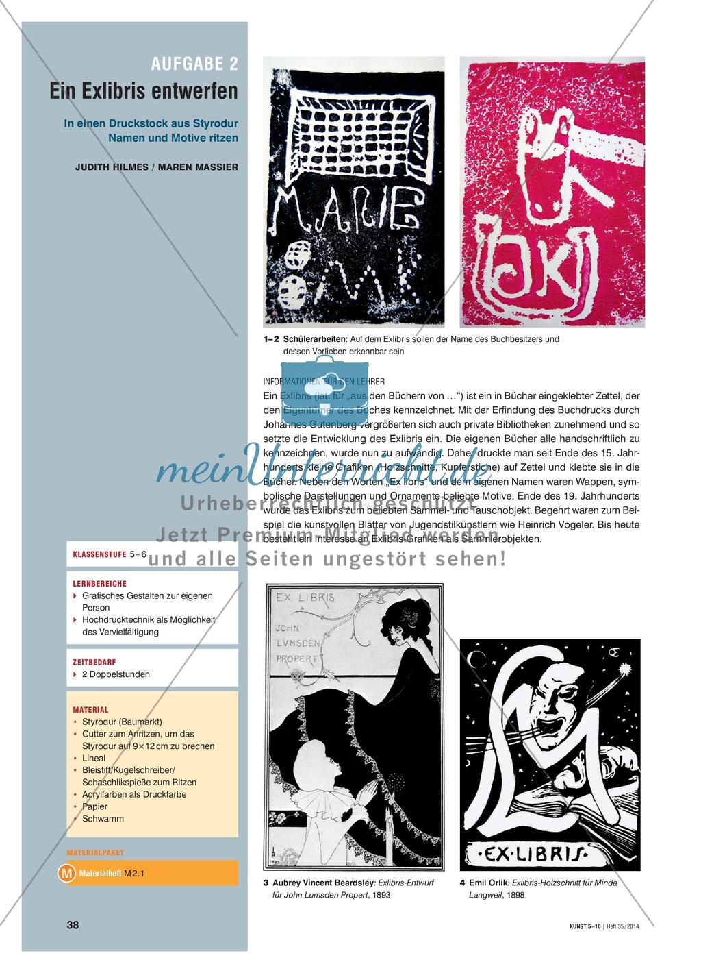 Ein Exlibris entwerfen Preview 1
