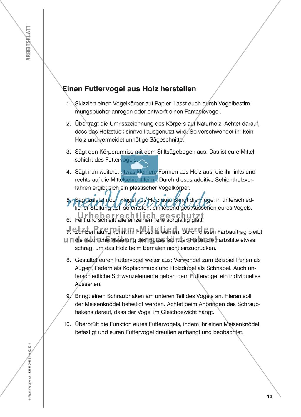 Futtervögel aus Holzresten sägen und verleimen Preview 4