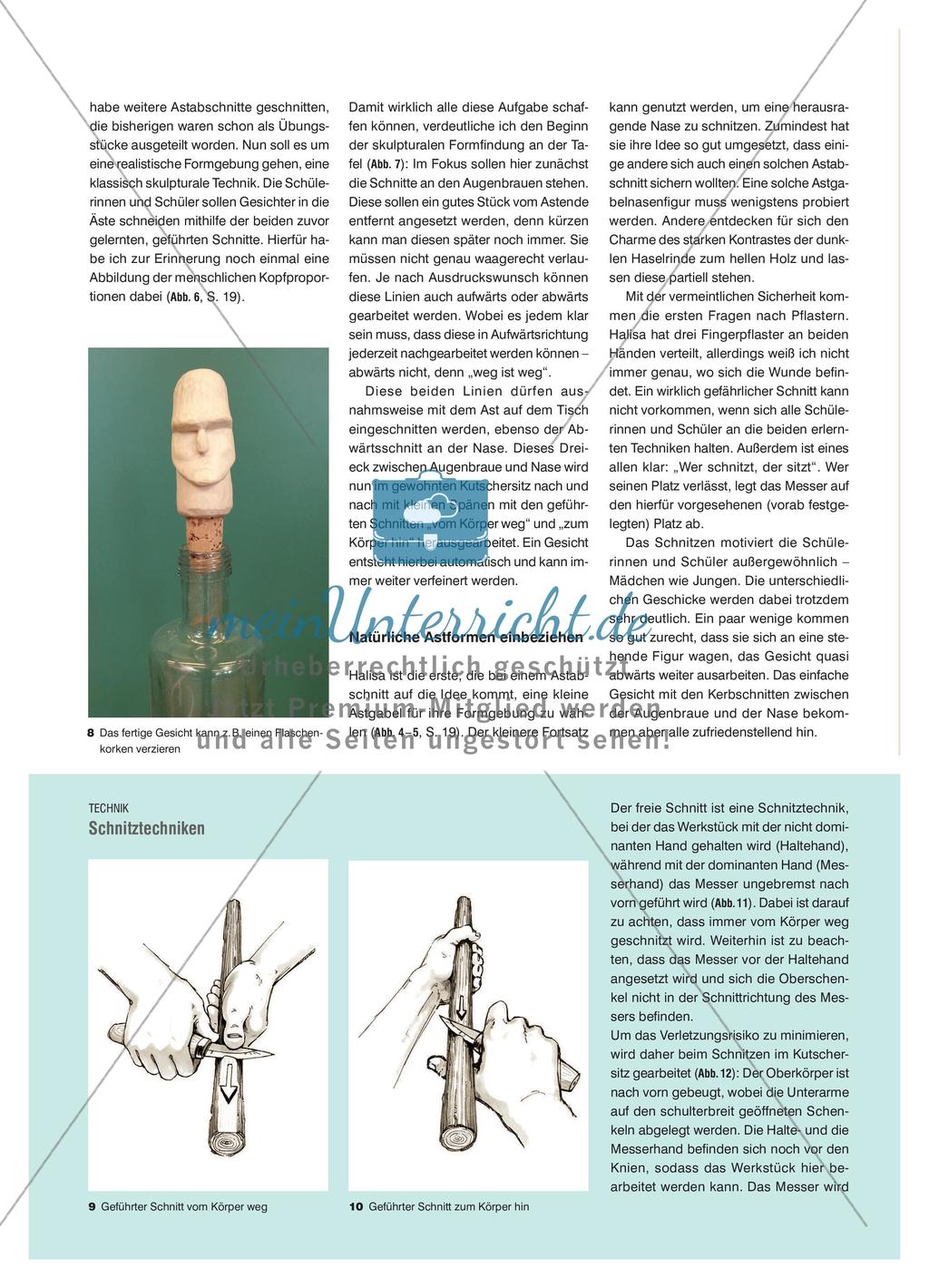Gesichter in Asthölzer schnitzen Preview 3