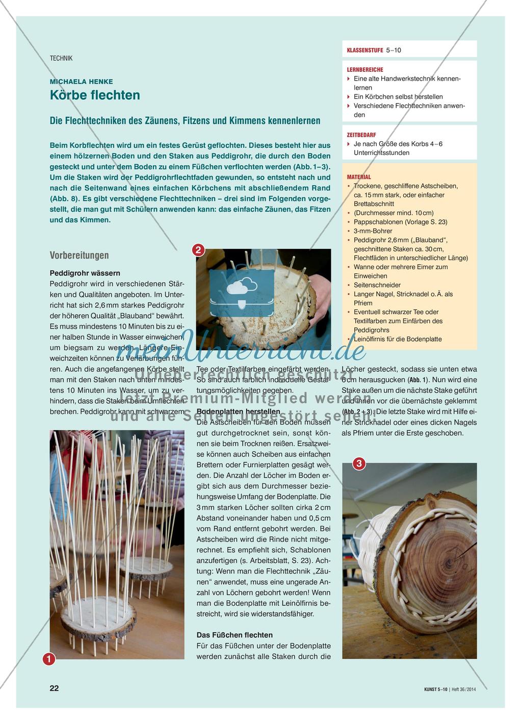 Körbe flechten - Die Flechttechniken des Zäunens, Fitzens und Kimmens kennenlernen Preview 1