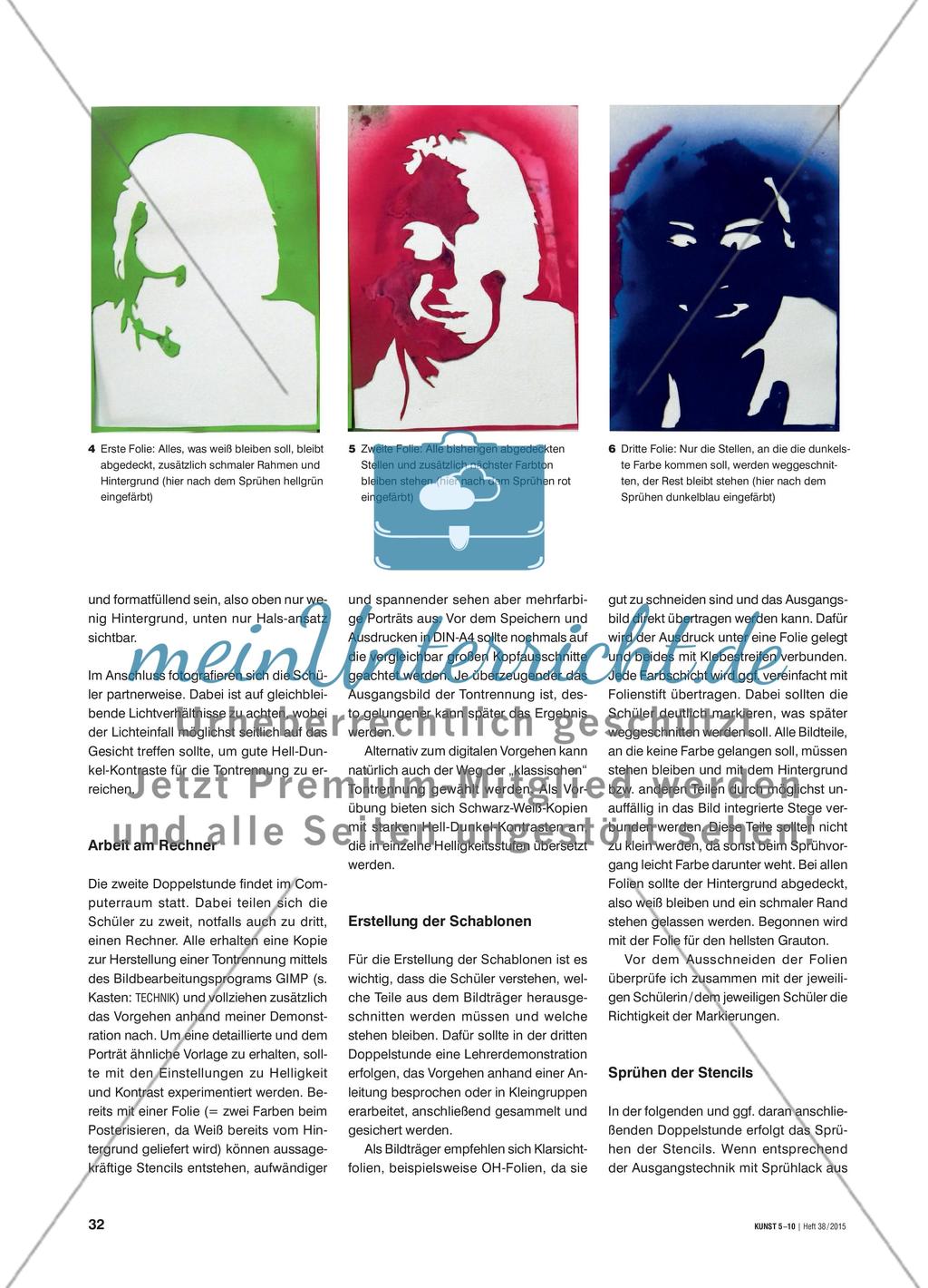 Klassenporträt im Stencil-Stil - Selbstporträts zu einem Bild kombinieren Preview 3