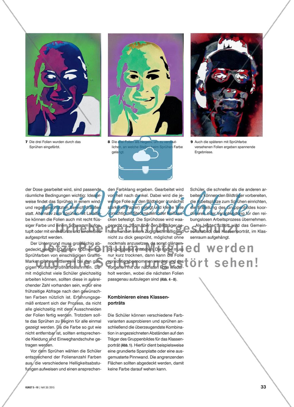 Klassenporträt im Stencil-Stil - Selbstporträts zu einem Bild kombinieren Preview 4