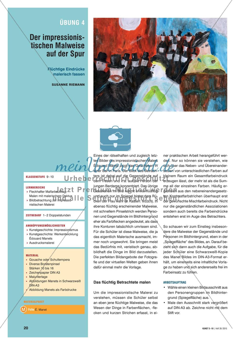 Der impressionistischen Malweise auf der Spur Preview 1