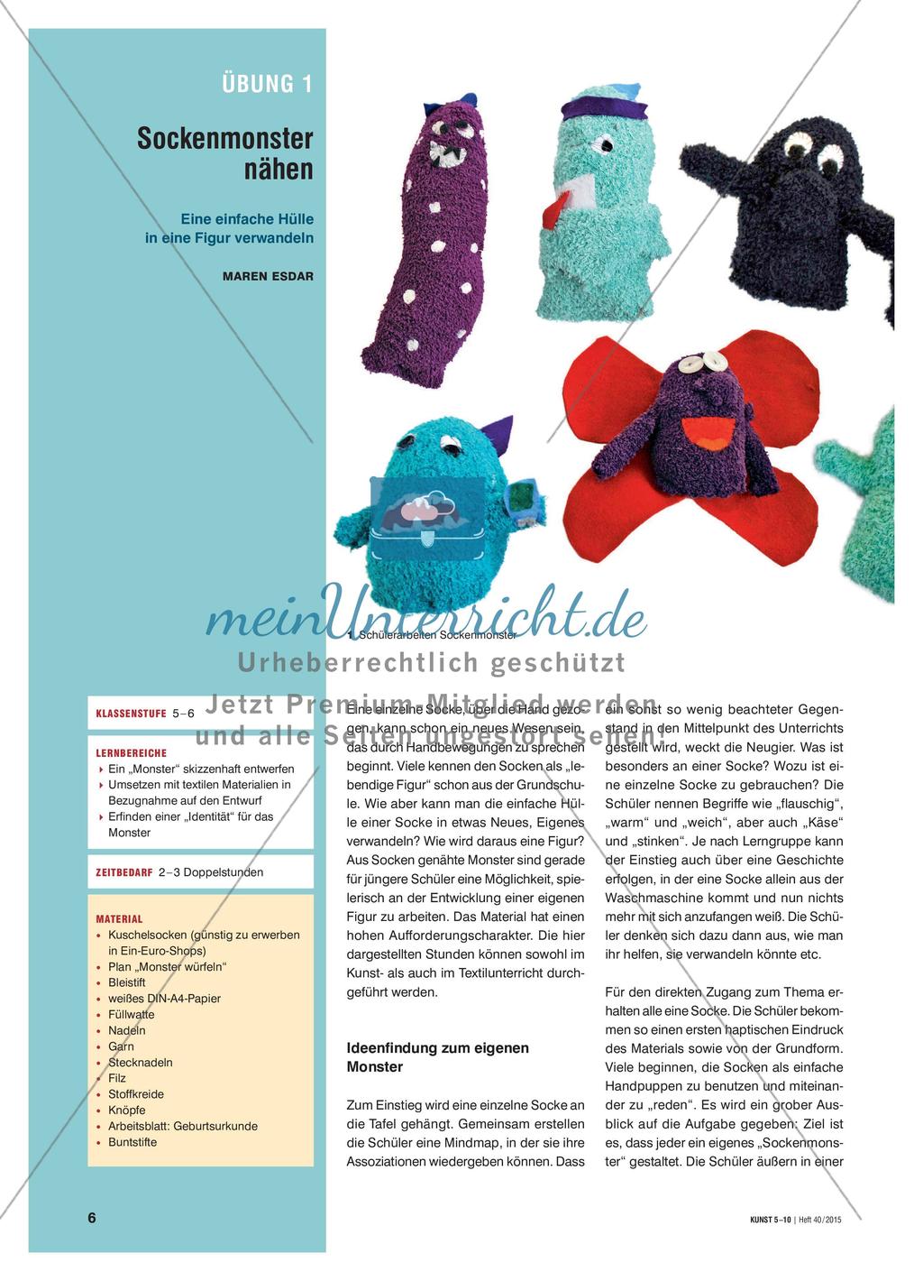 Sockenmonster nähen Preview 1