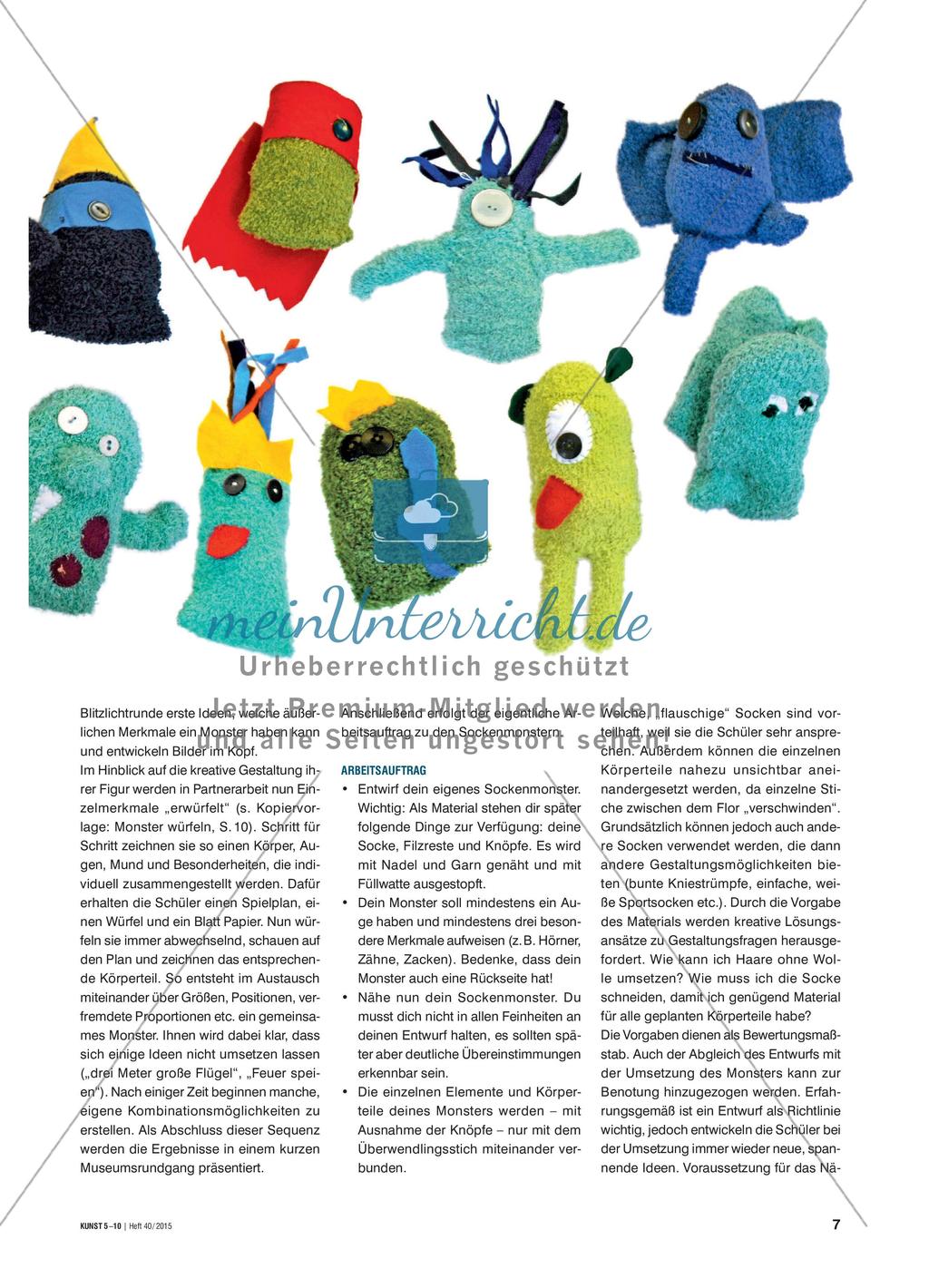 Sockenmonster nähen Preview 2