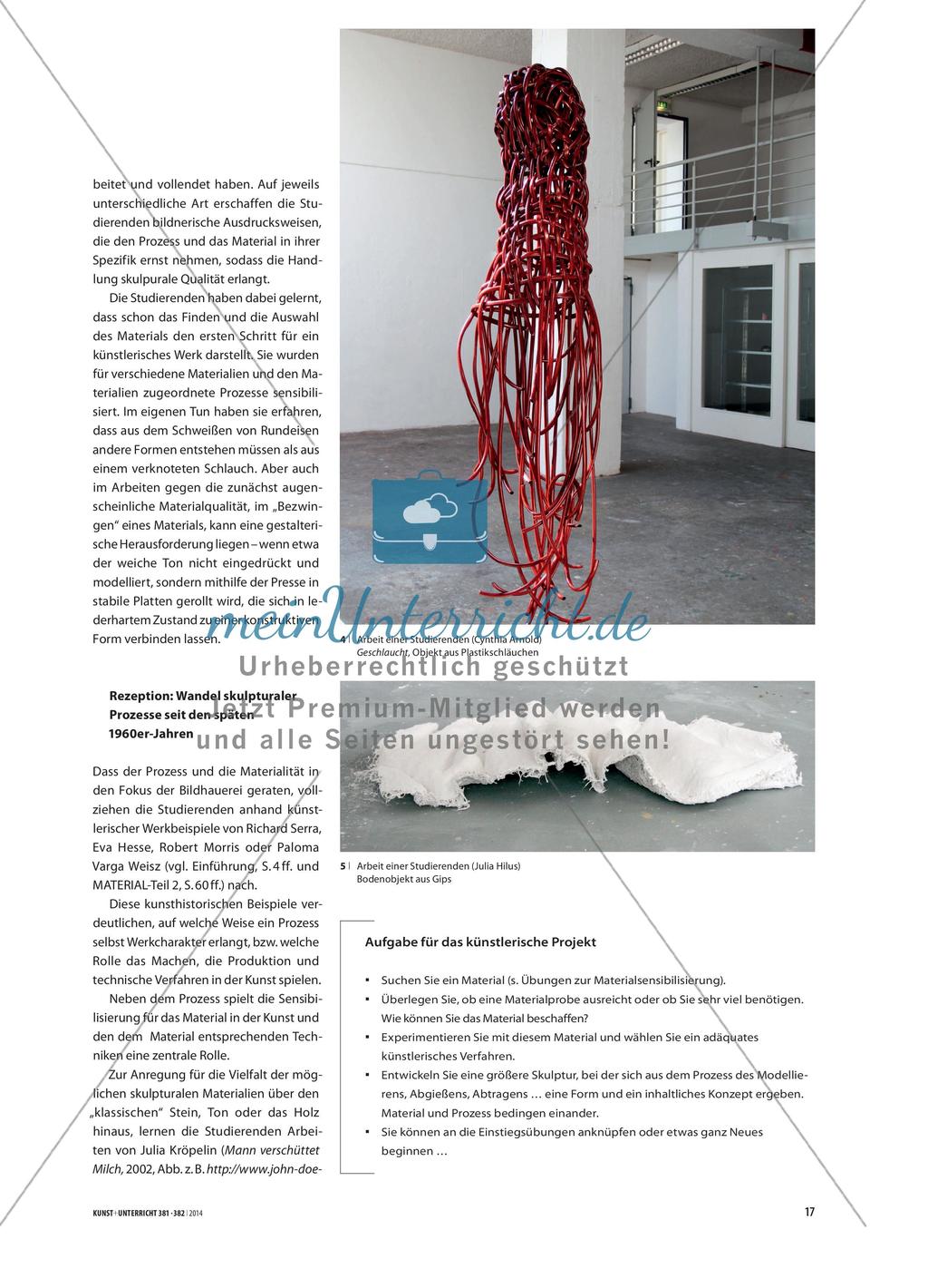 Material, Experiment und Prozess / I - Skulpturales Handeln in der Hochschule Preview 4