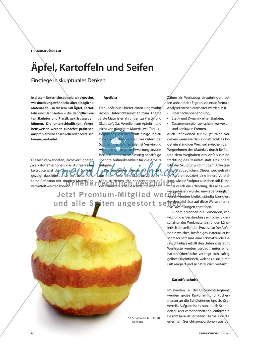 Äpfel, Kartoffeln und Seifen - Einstiege in skulpturales Denken Preview 1